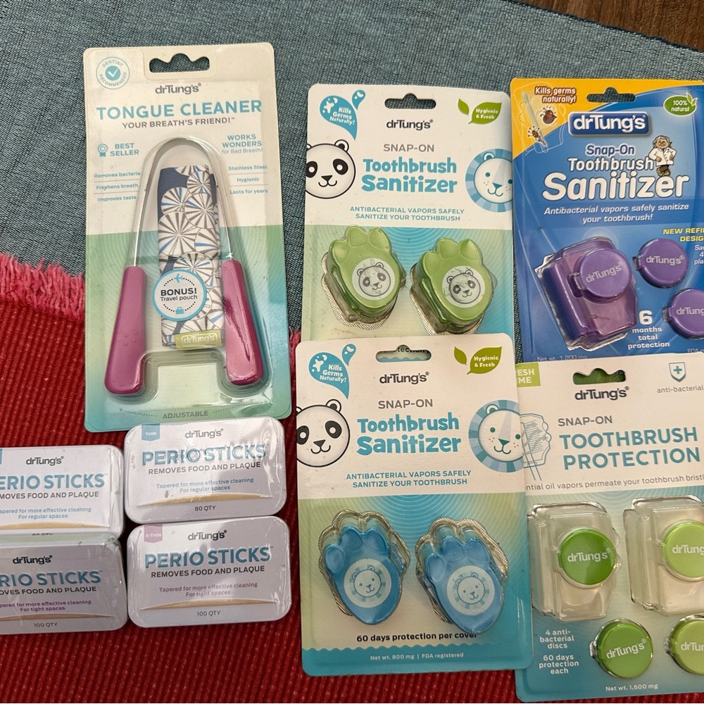 Dr. Tung's Oral Care Set
Dental Bundle includes 9 items